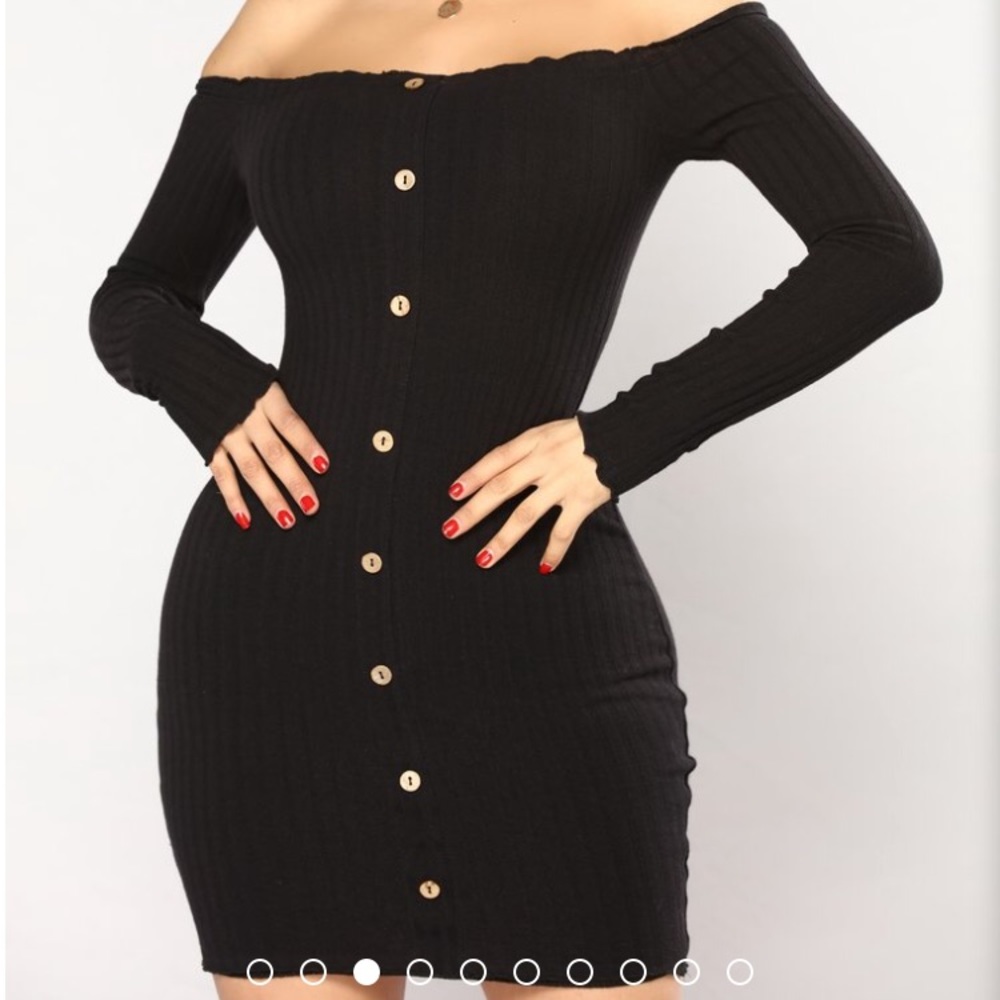 Off shoulder dress black mini dress